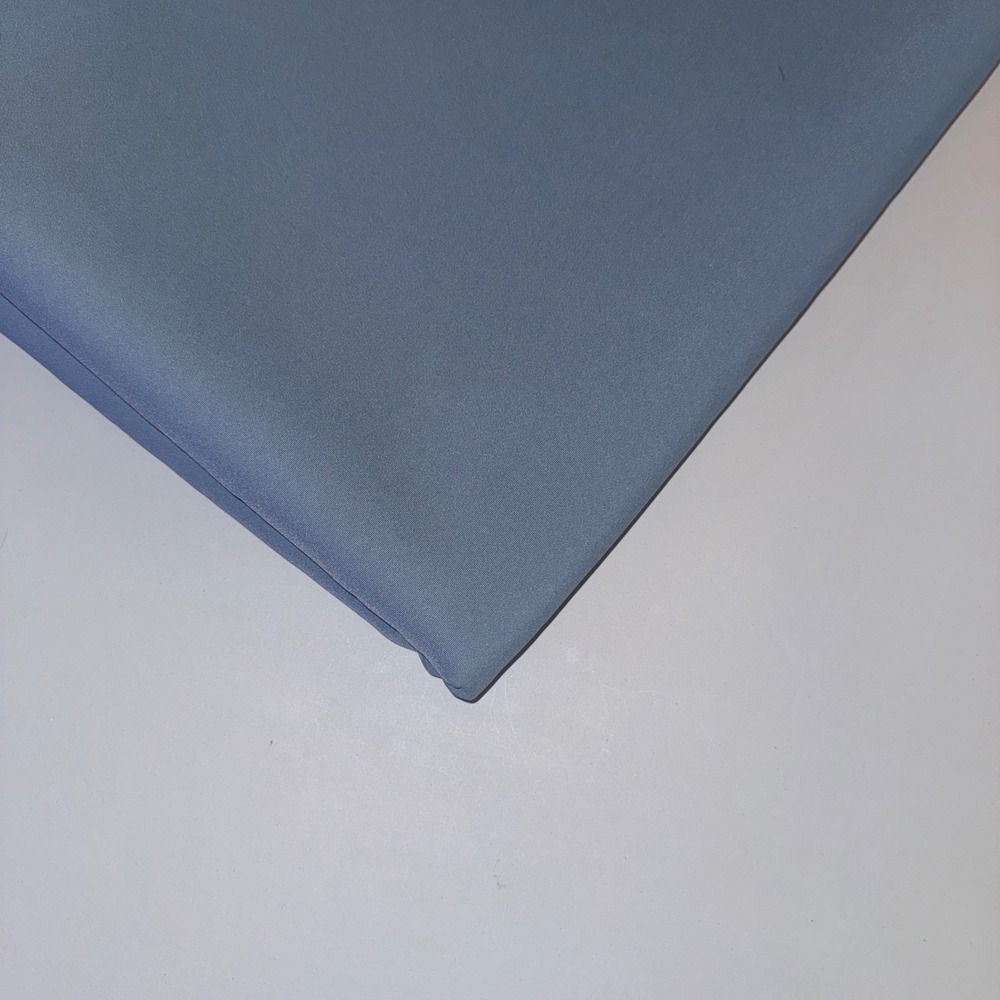Heavy Polyester Crepe Fabric 6 Yards 62" Wide Dusty Blue Textured Synthetic